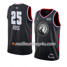 Maillot Basket Homme Minnesota Timberwolves Derrick Rose 25 2019 All-Star Jordan Brand Noir Swingman